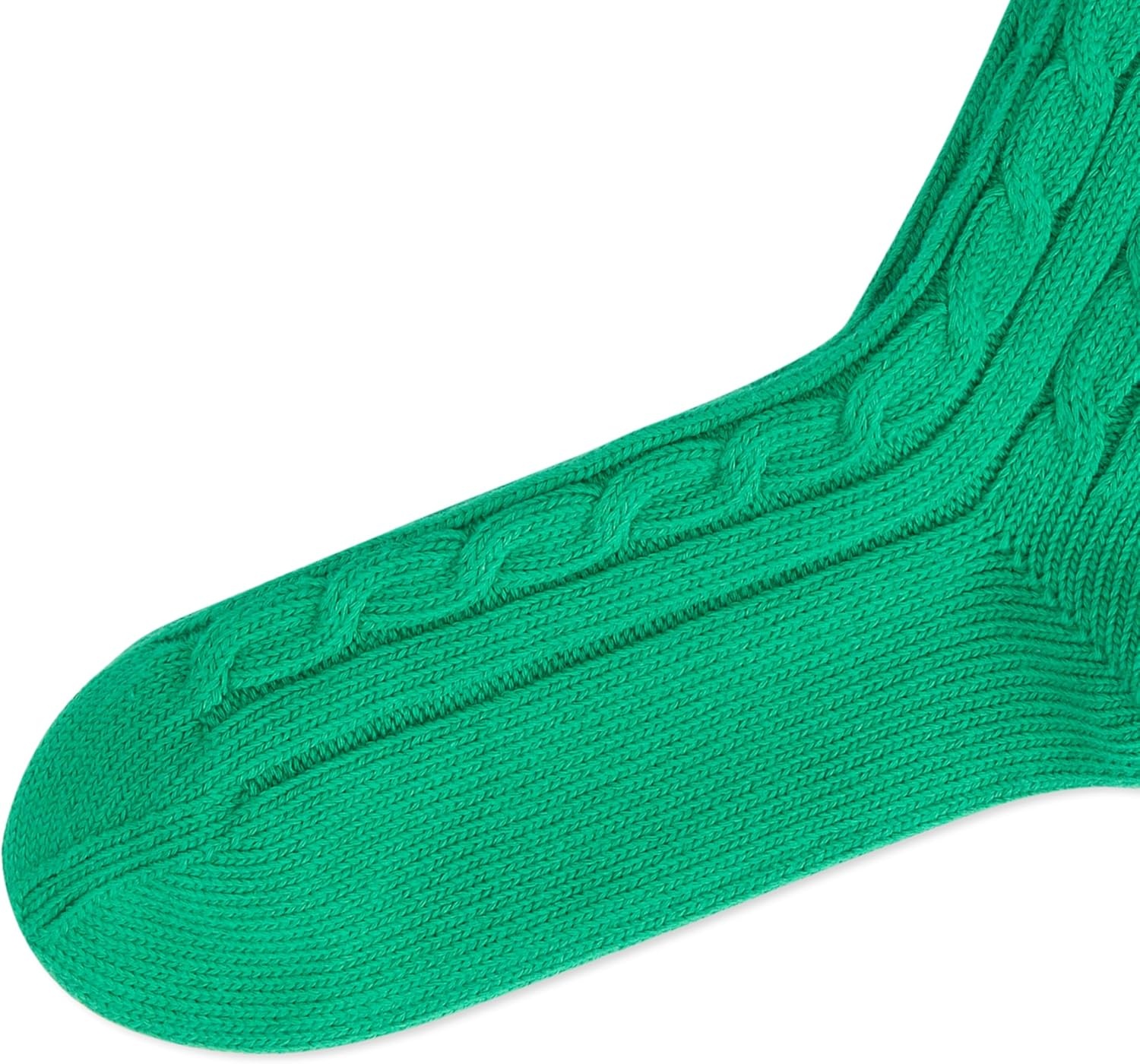 imagePOLO RALPH LAUREN Womens Cable Solid Color Crew SocksGreen