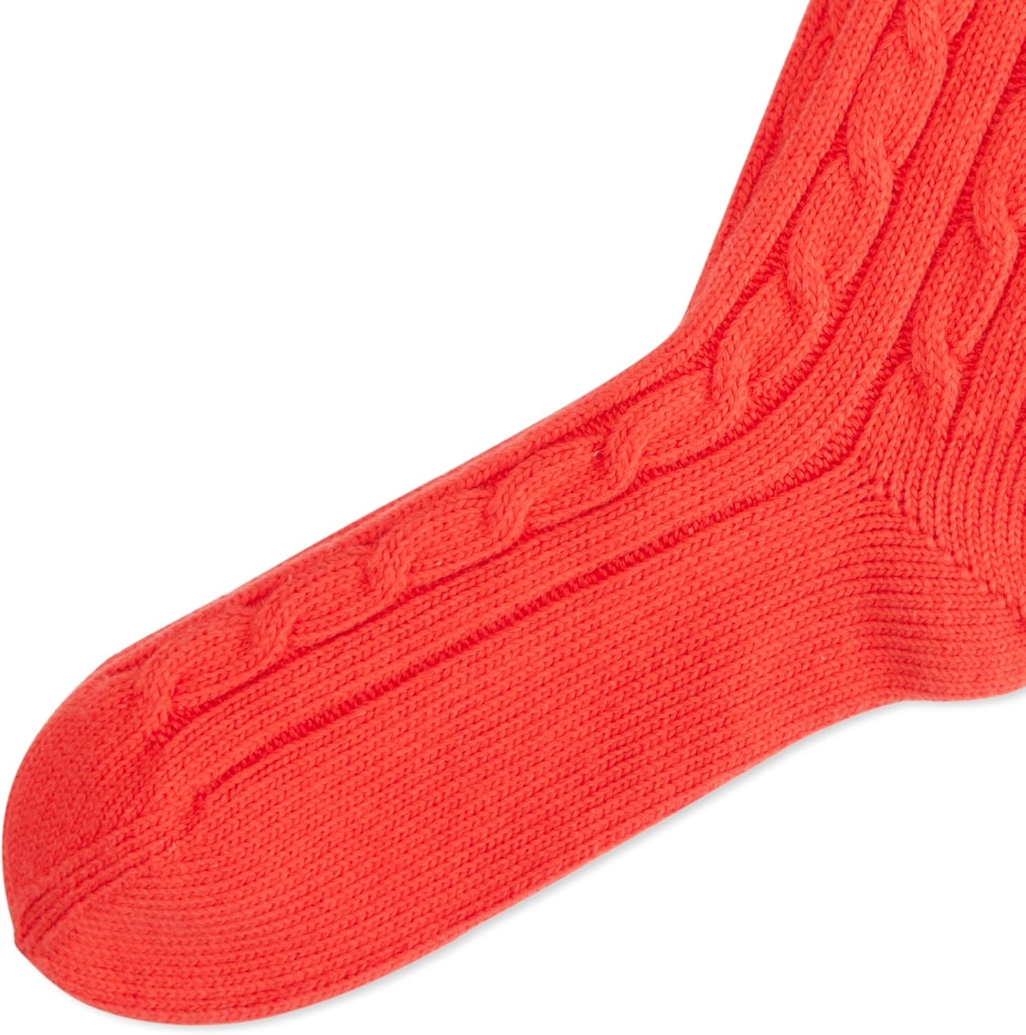 imagePOLO RALPH LAUREN Womens Cable Solid Color Crew SocksRed