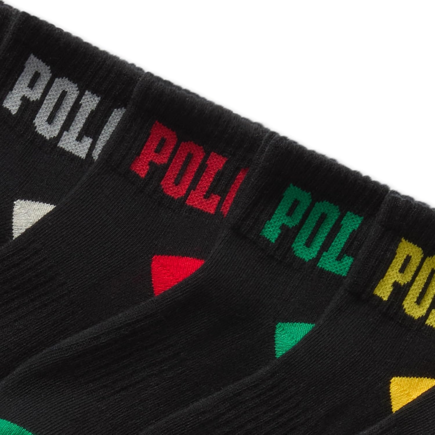 imagePOLO RALPH LAUREN Boys Athletic Performance Ankle Socks  6 Pair Pack  Soft Cushioned ComfortBlack Color Tip Cotton