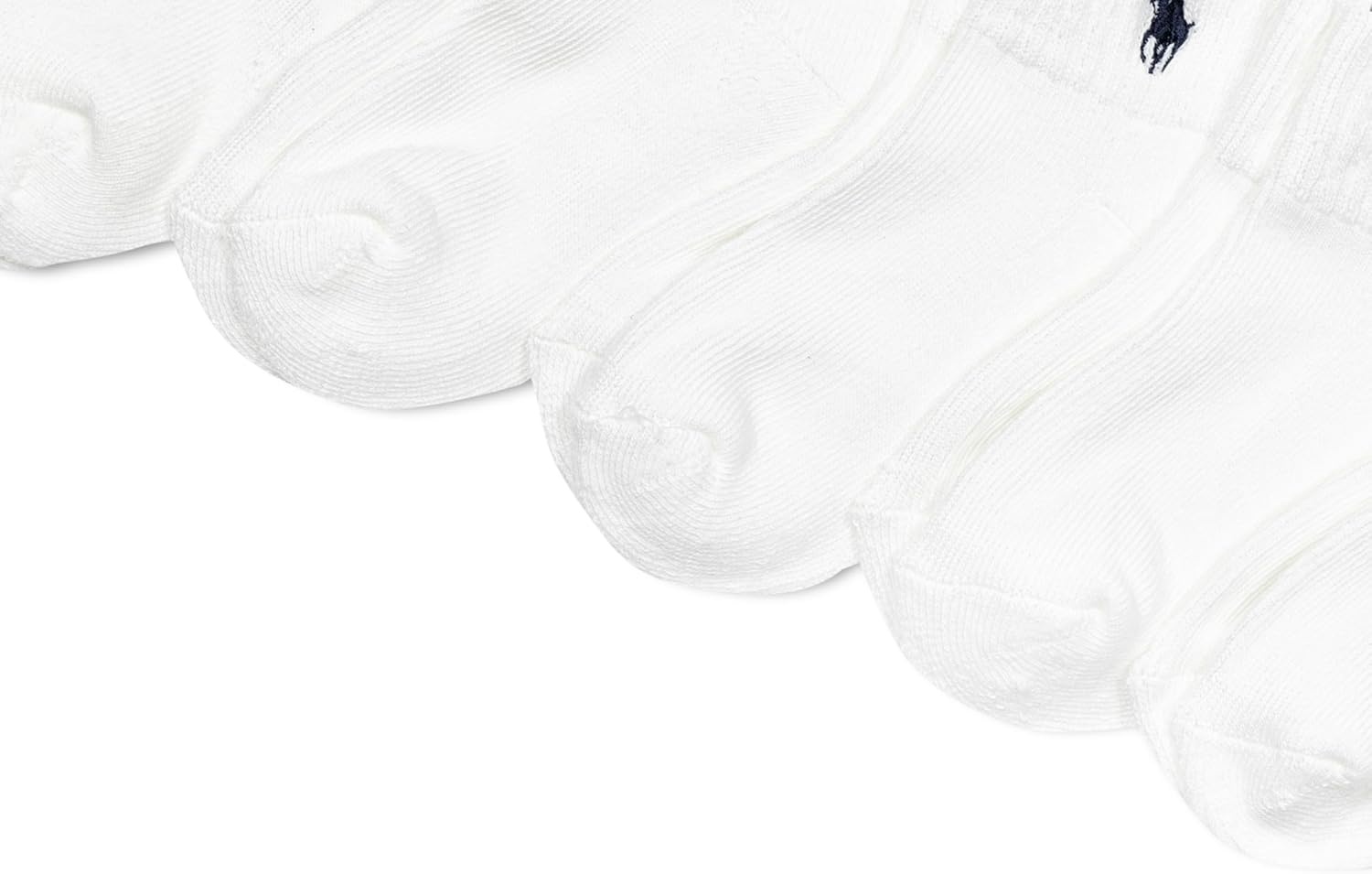 imagePOLO RALPH LAUREN Boys Athletic Performance Ankle Socks 6 Pair Pack Soft Cushioned ComfortWhite