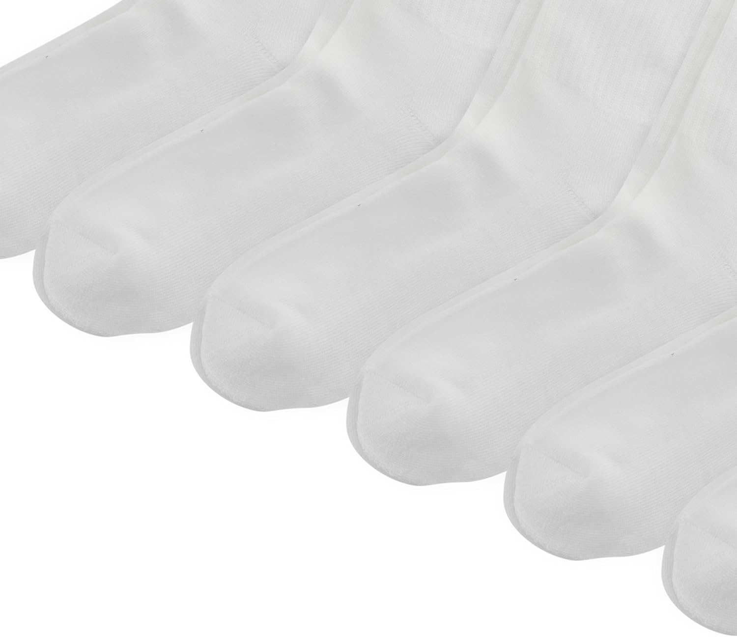 imagePOLO RALPH LAUREN Boys Athletic Performance Crew Socks 6 Pair Pack Soft Cushioned ComfortWhite