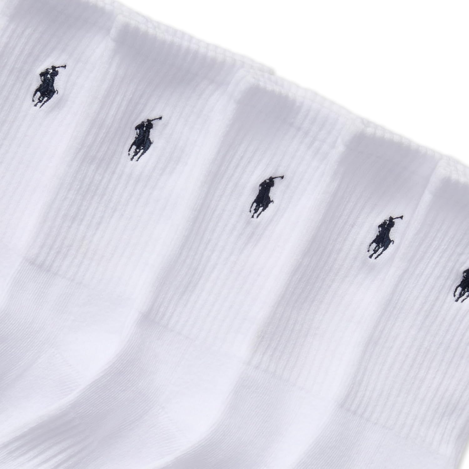 imagePOLO RALPH LAUREN Boys Athletic Performance Crew Socks 6 Pair Pack Soft Cushioned ComfortWhite Cotton