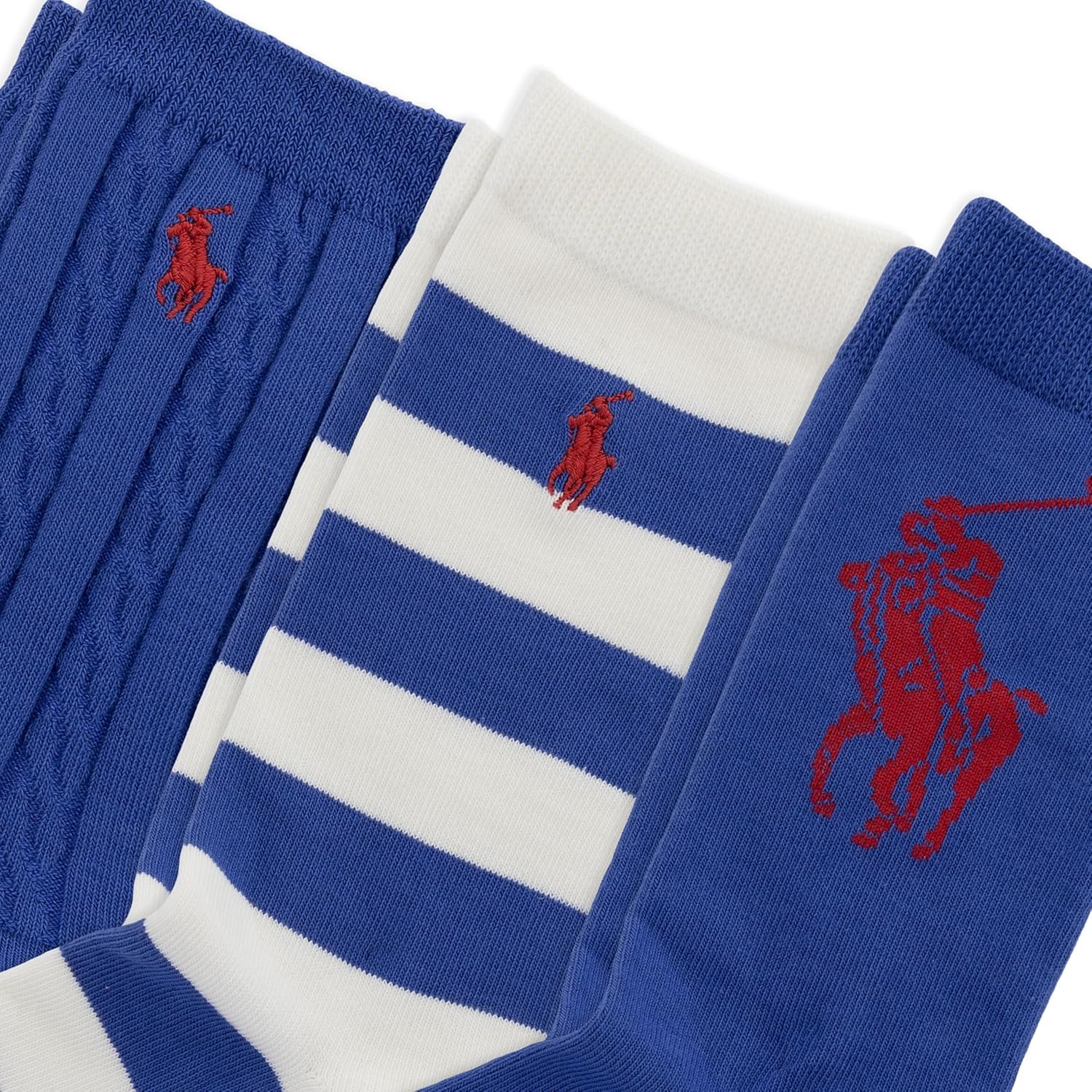 imagePOLO RALPH LAUREN Boys Candy Shop Multicolor Ankle Socks 1 Pair Pack Sustainable Cotton ComfortBlue