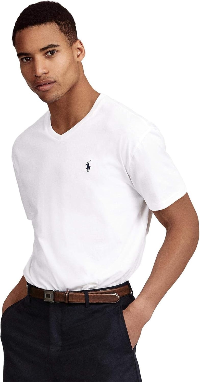 imagePOLO RALPH LAUREN Classic Fit VNeck TShirtBasic White