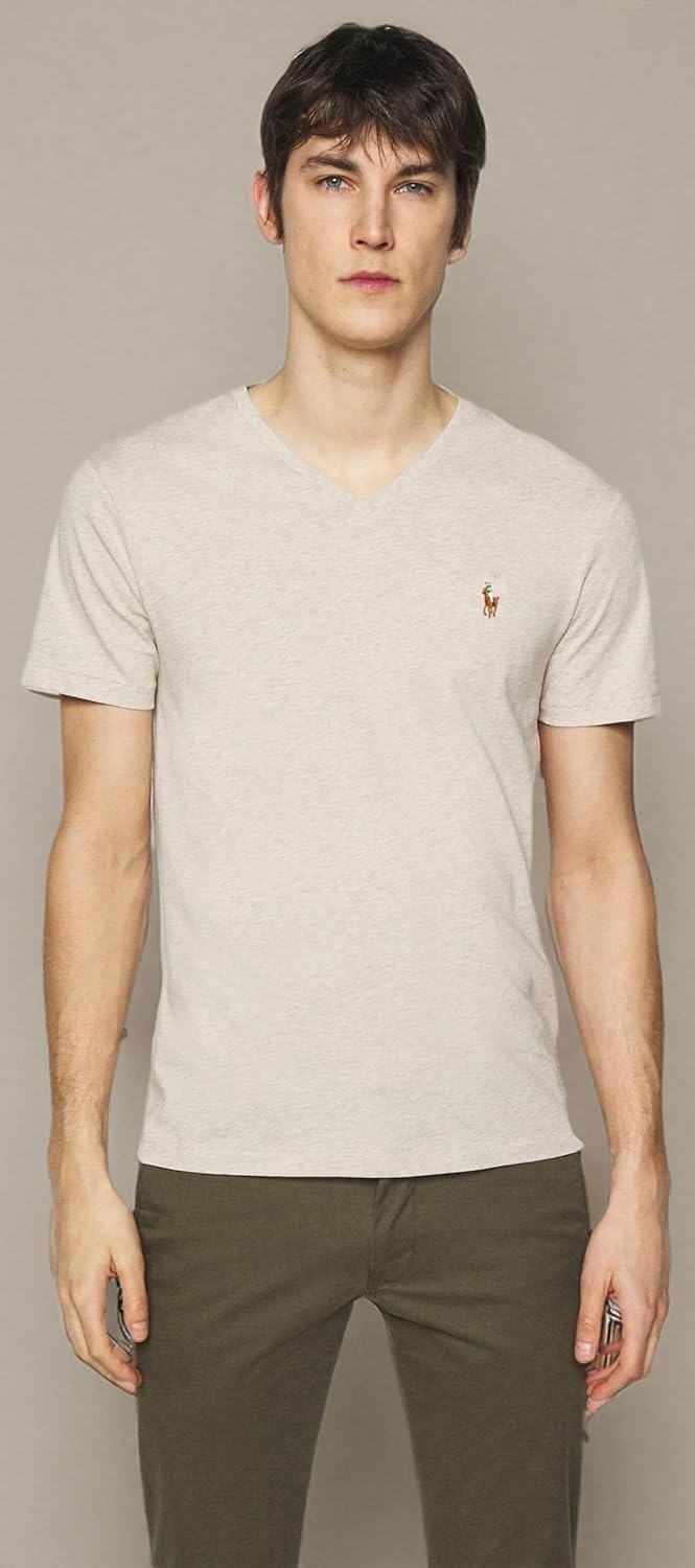 imagePOLO RALPH LAUREN Classic Fit VNeck TShirtKhaki