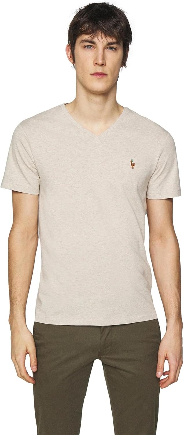 imagePOLO RALPH LAUREN Classic Fit VNeck TShirtKhaki