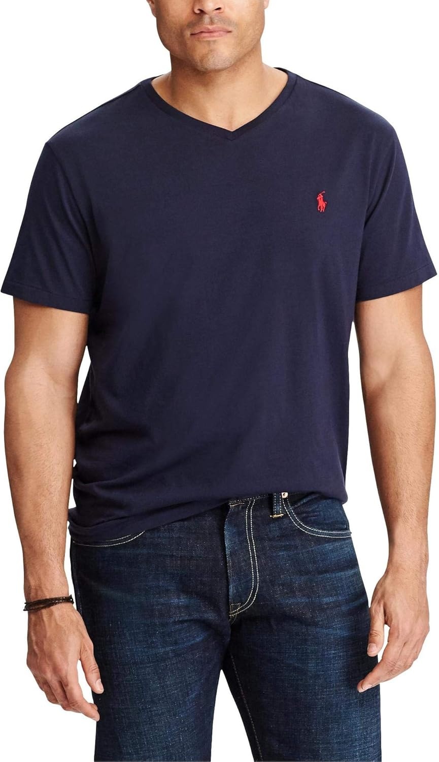 imagePOLO RALPH LAUREN Classic Fit VNeck TShirtNavy