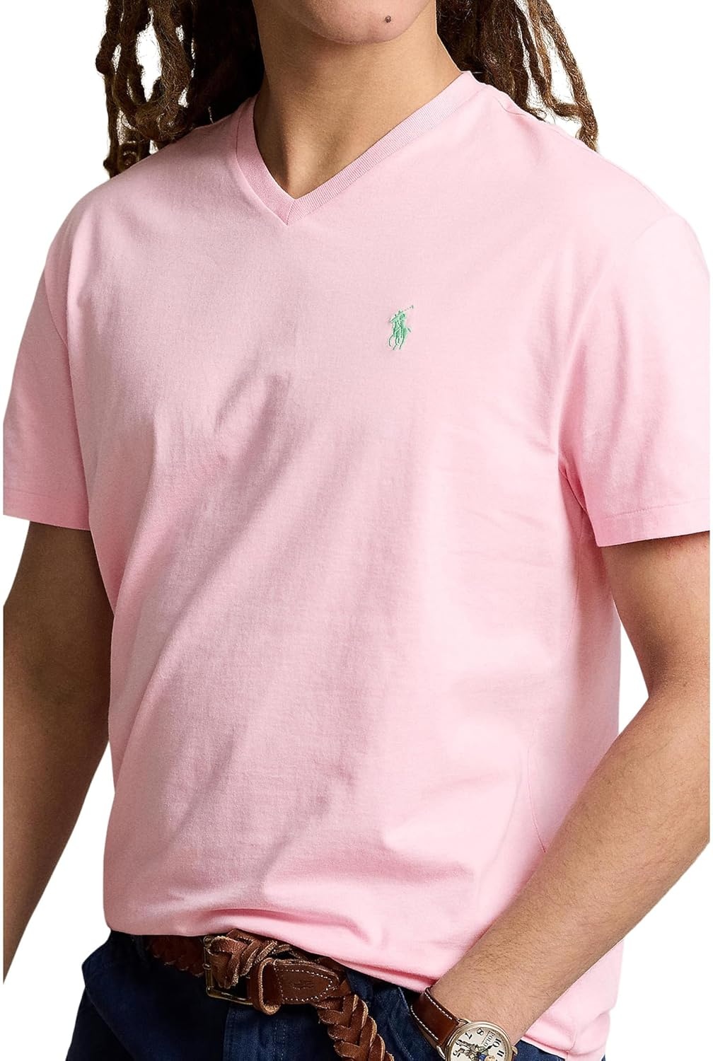 imagePOLO RALPH LAUREN Classic Fit VNeck TShirtPink