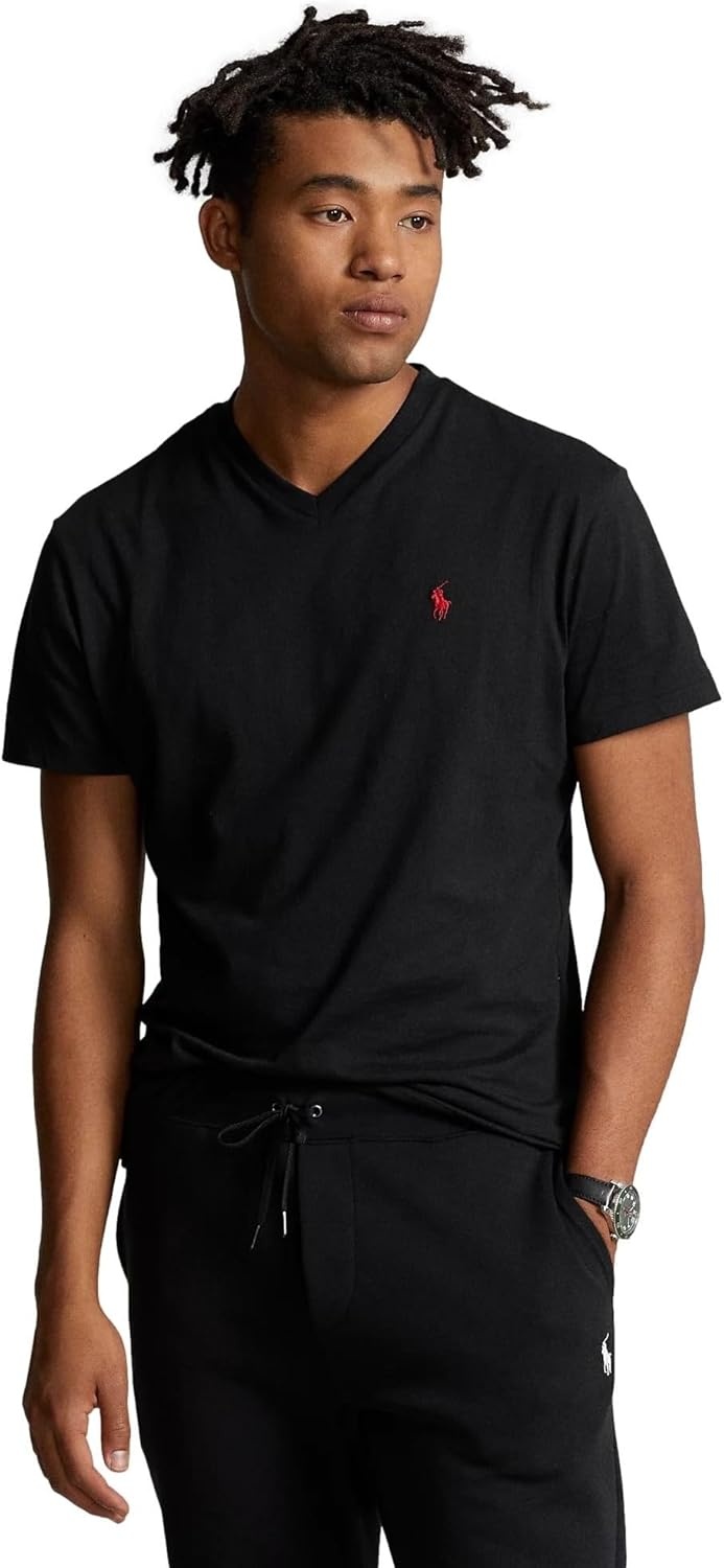 imagePOLO RALPH LAUREN Classic Fit VNeck TShirtRalph Lauren Black