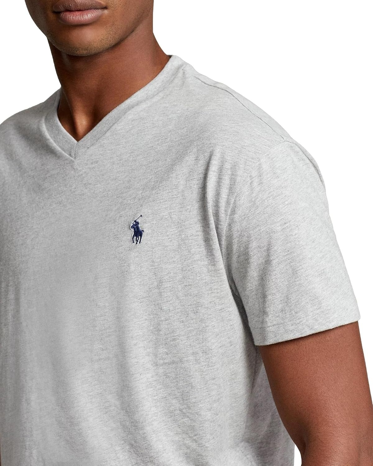 imagePOLO RALPH LAUREN Classic Fit VNeck TShirtRalph Lauren Grey Heather