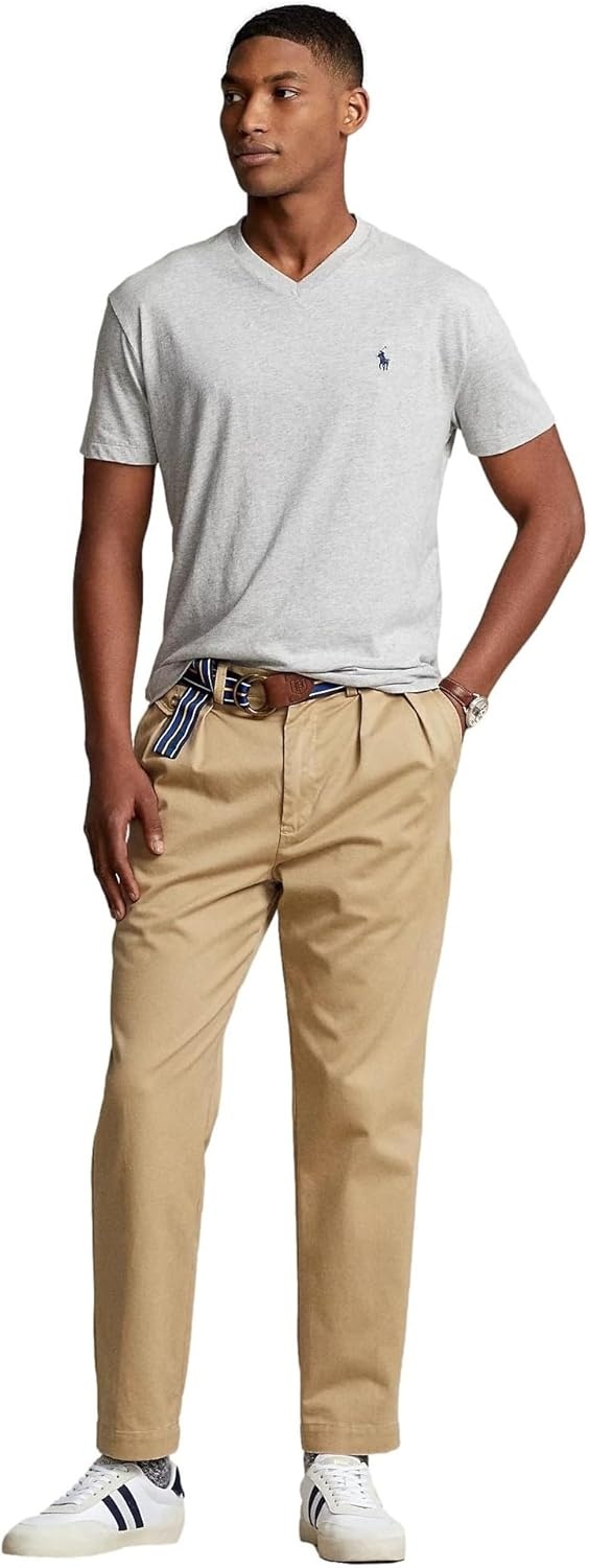 imagePOLO RALPH LAUREN Classic Fit VNeck TShirtRalph Lauren Grey Heather
