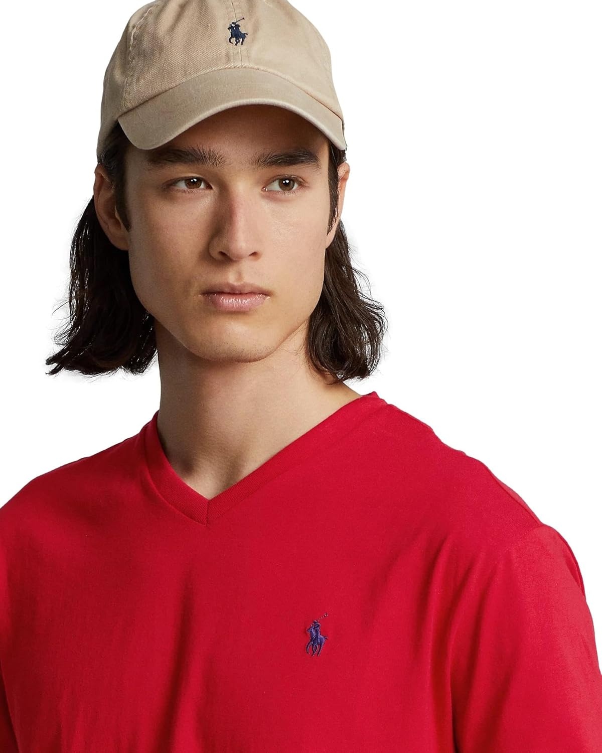 imagePOLO RALPH LAUREN Classic Fit VNeck TShirtRalph Lauren Red