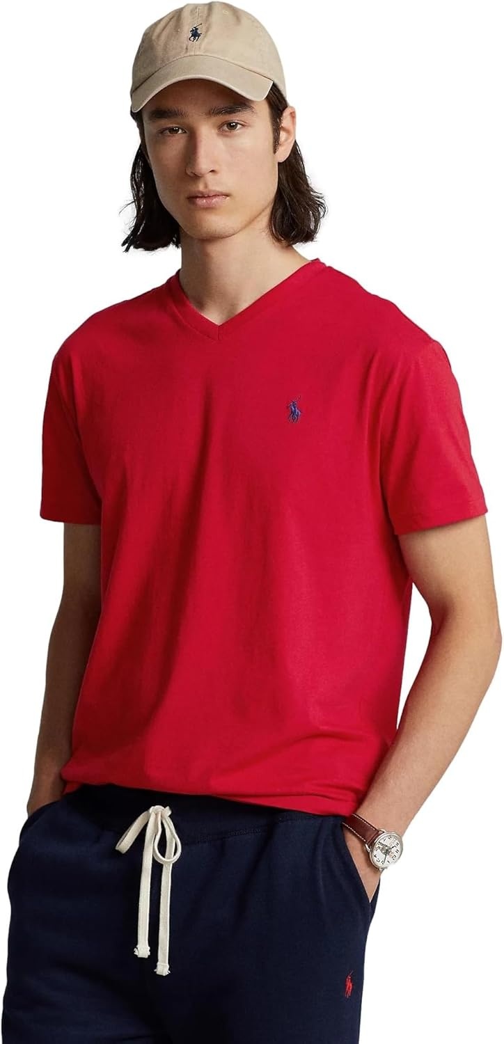 imagePOLO RALPH LAUREN Classic Fit VNeck TShirtRalph Lauren Red