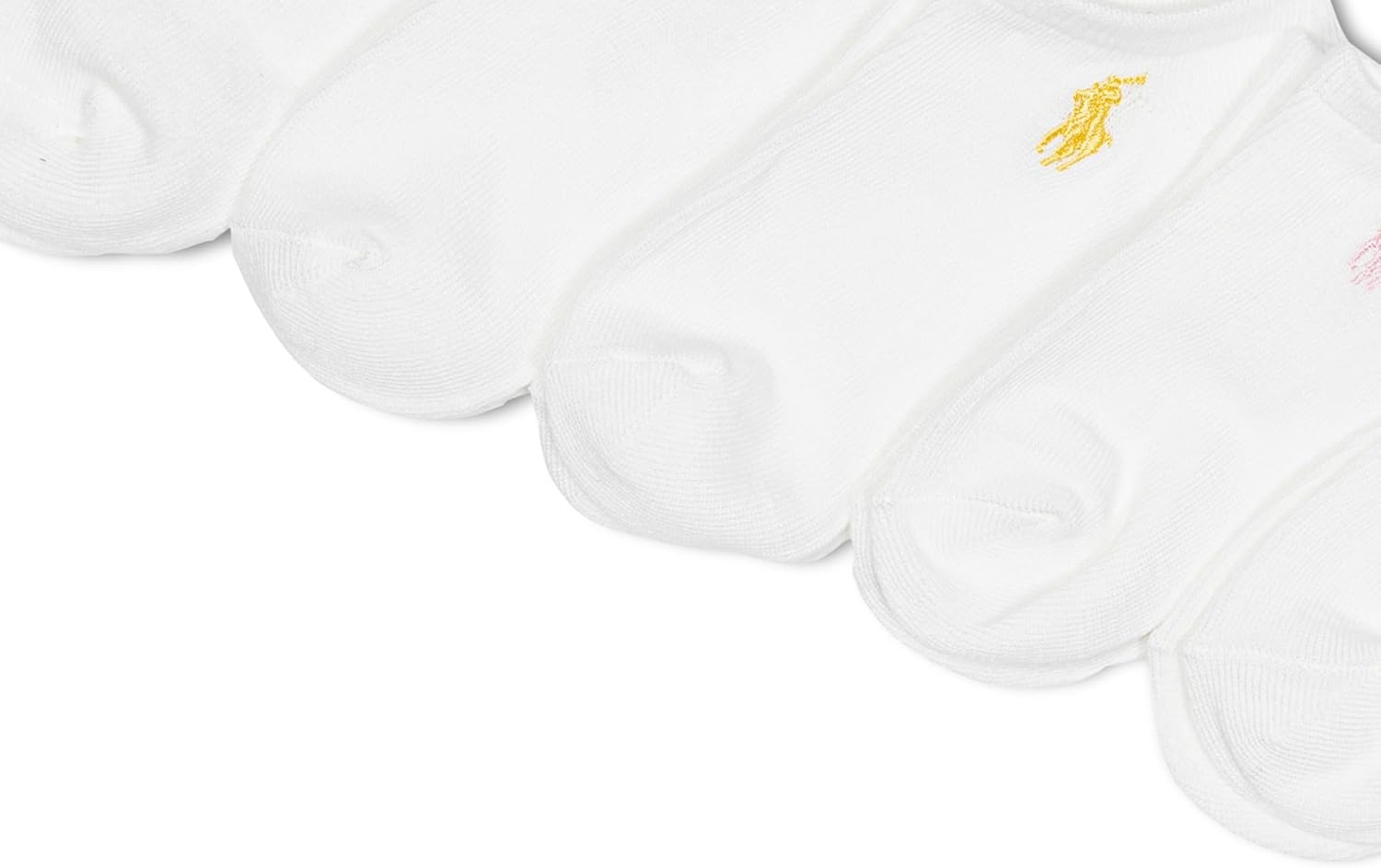 imagePOLO RALPH LAUREN Girls Athletic Performance Low Cut Soft Lightweight Comfort Socks 6PackWhite