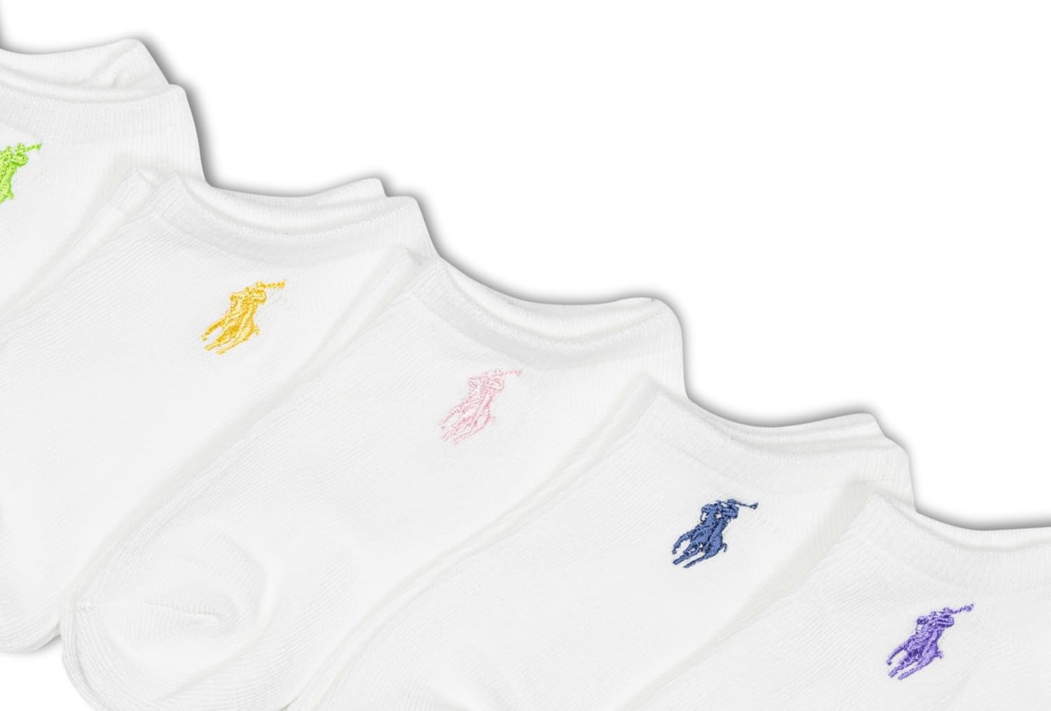 imagePOLO RALPH LAUREN Girls Athletic Performance Low Cut Soft Lightweight Comfort Socks 6PackWhite