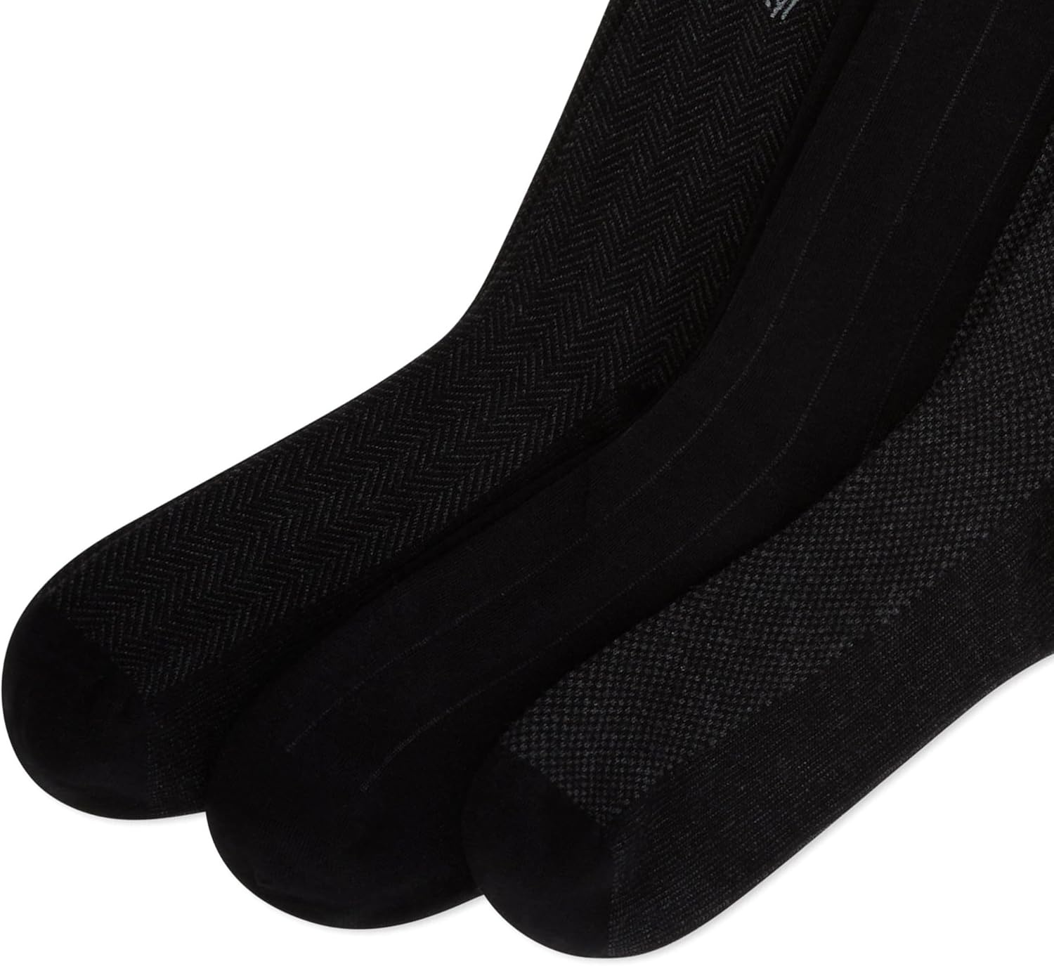 imagePOLO RALPH LAUREN Mens Assorted Pattern Dress Crew Socks 3 Pair Pack Soft Lightweight CottonBlack Assorted