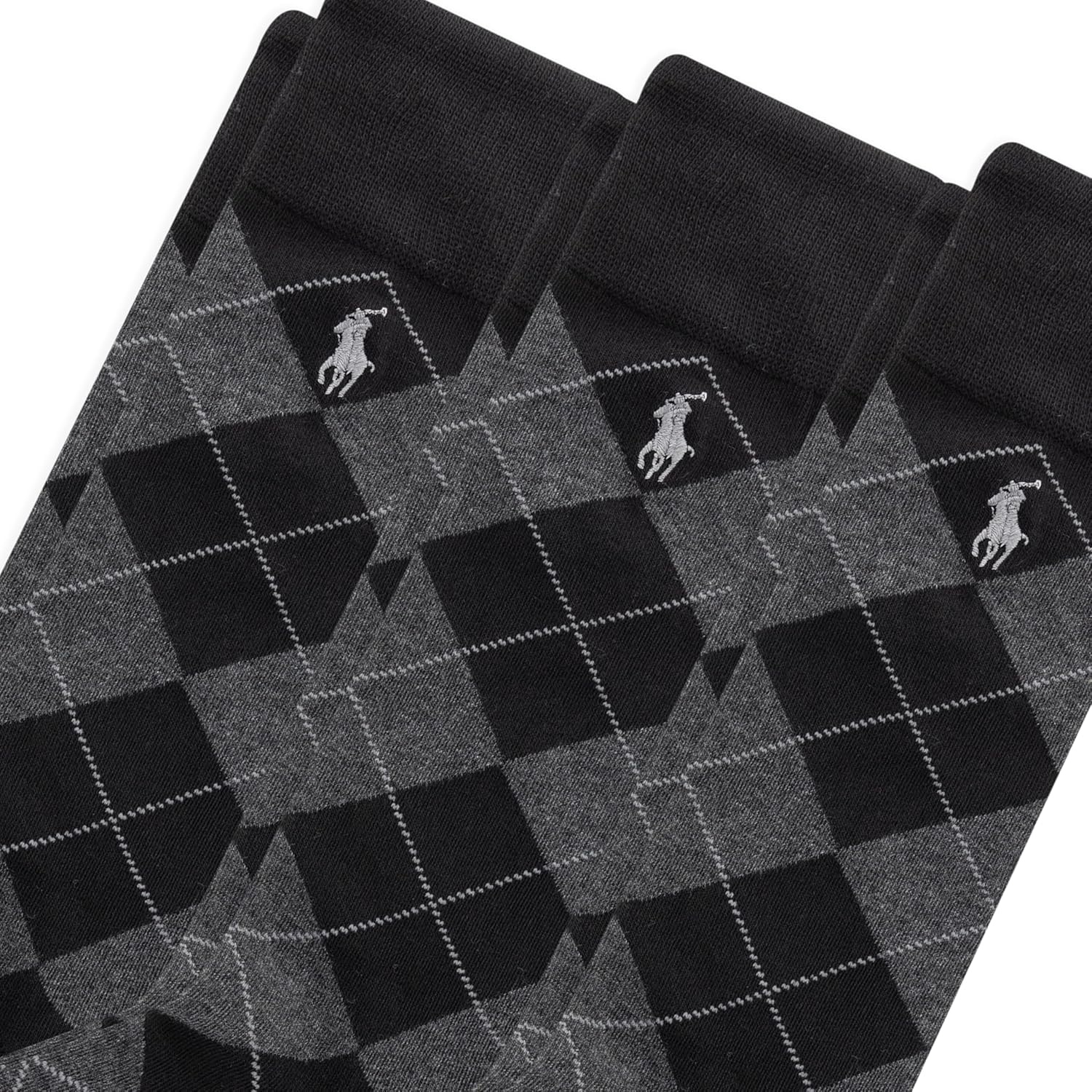 imagePOLO RALPH LAUREN Mens Casual Wool Ribbed Boot Crew Socks 1 Pair Pack Doer LambswoolBlack Assorted