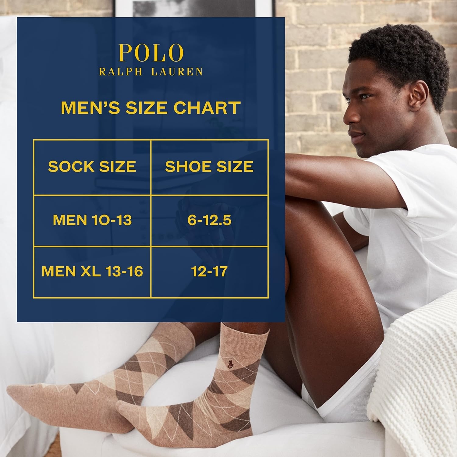 imagePOLO RALPH LAUREN Mens Casual Wool Ribbed Boot Crew Socks 1 Pair Pack Doer LambswoolNavy DotStripeArgyle