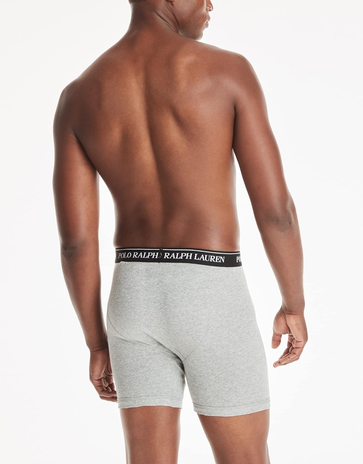 imagePOLO RALPH LAUREN Mens Classic Fit Cotton Boxer Briefs Trunks amp Long Leg Available 3PackAndover HeatherMadison HeatherBlack 3 Pack