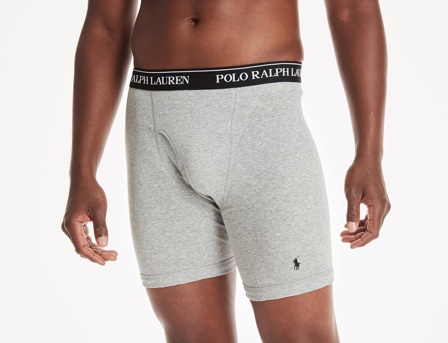 imagePOLO RALPH LAUREN Mens Classic Fit Cotton Boxer Briefs Trunks amp Long Leg Available 3PackAndoverMadisonPolo Black