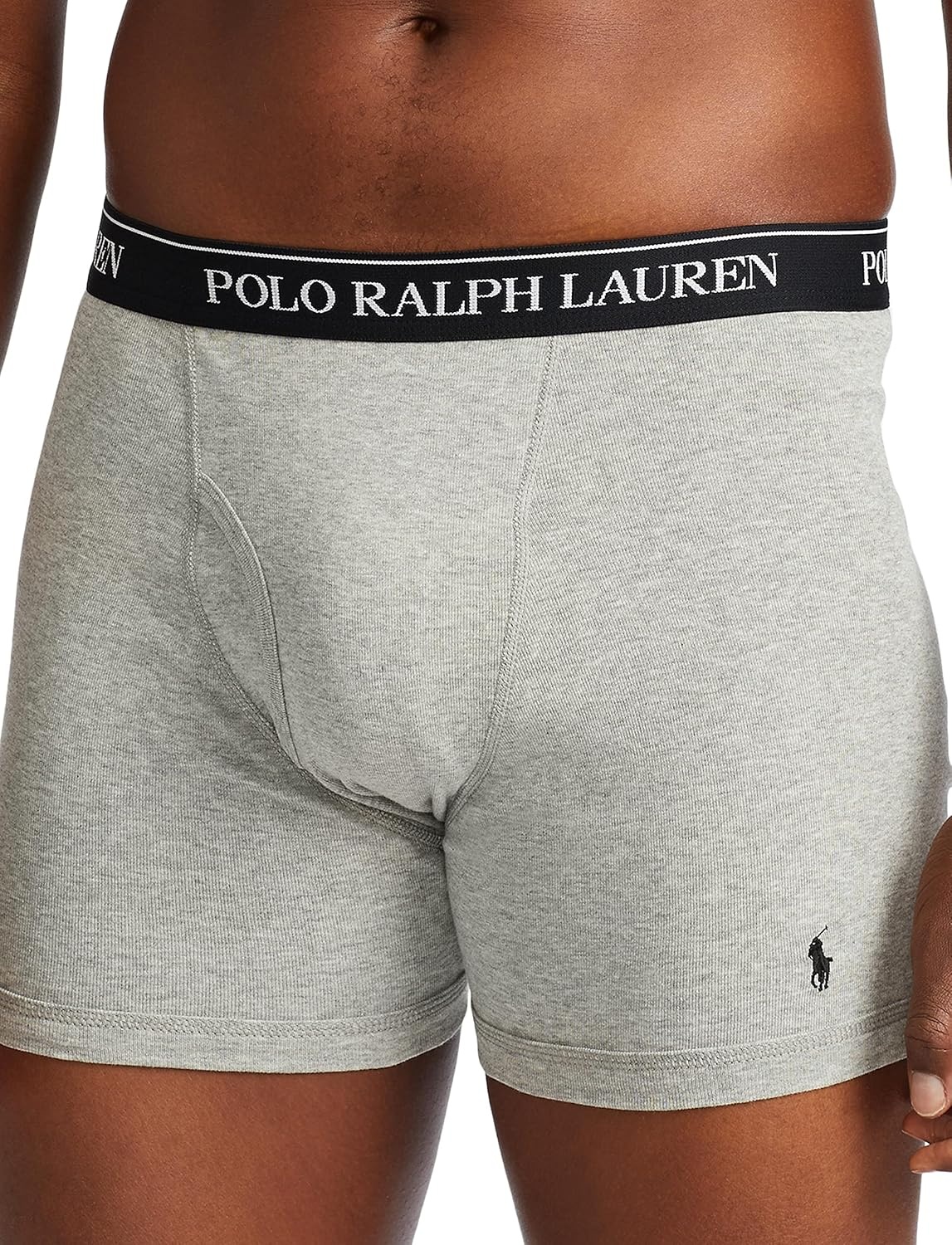 imagePOLO RALPH LAUREN Mens Classic Fit Cotton Boxer Briefs Trunks amp Long Leg Available 3PackAndoverMadisonPolo Black