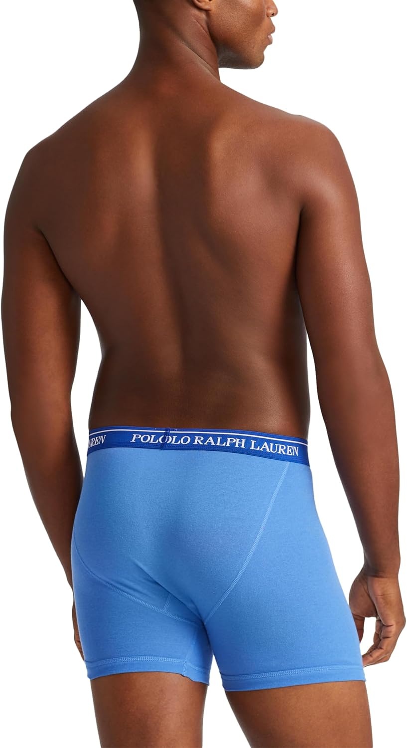 imagePOLO RALPH LAUREN Mens Classic Fit Cotton Boxer Briefs Trunks amp Long Leg Available 3PackRoyalBlueNavy 3 Pack