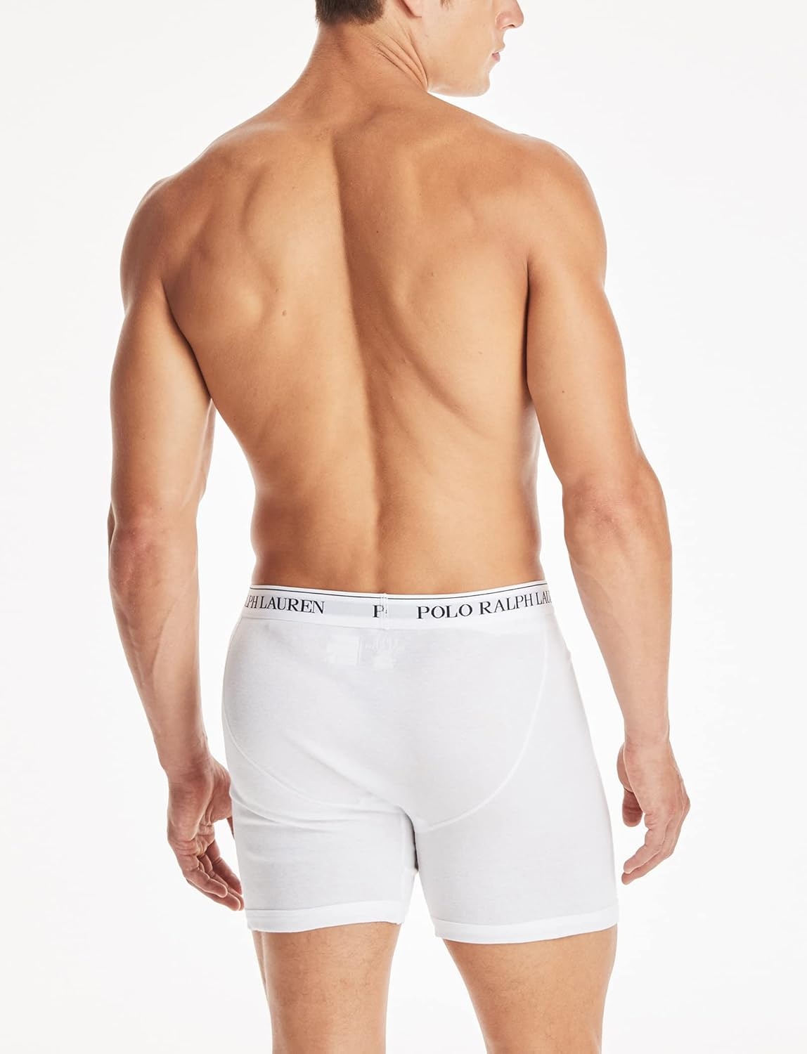 imagePOLO RALPH LAUREN Mens Classic Fit Cotton Boxer Briefs Trunks amp Long Leg Available 3PackWhiteNavy 3 Pack
