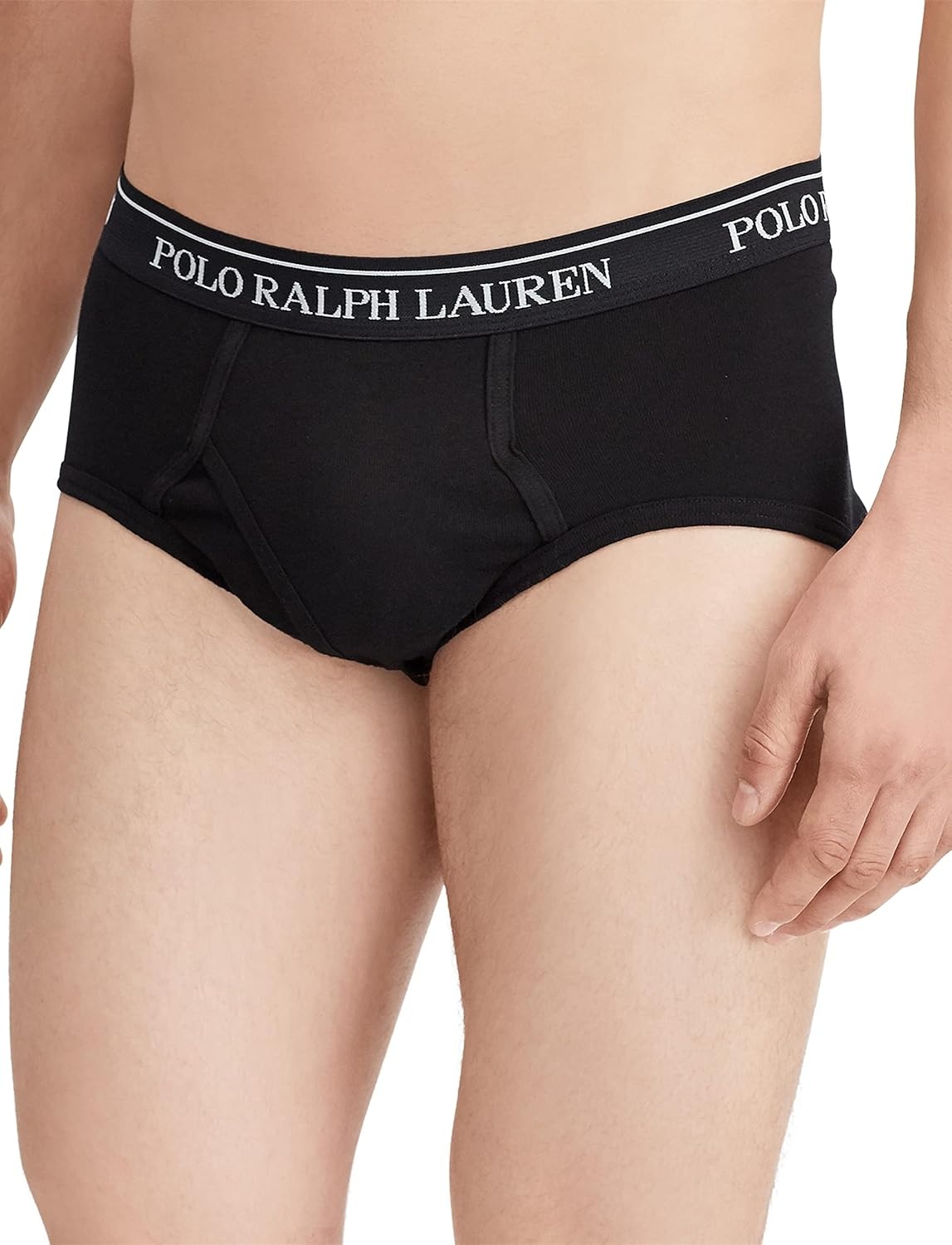 imagePOLO RALPH LAUREN Mens Classic Fit Cotton Briefs MultipacksAndover Heather Polo Black Madison Heather 4 Pack