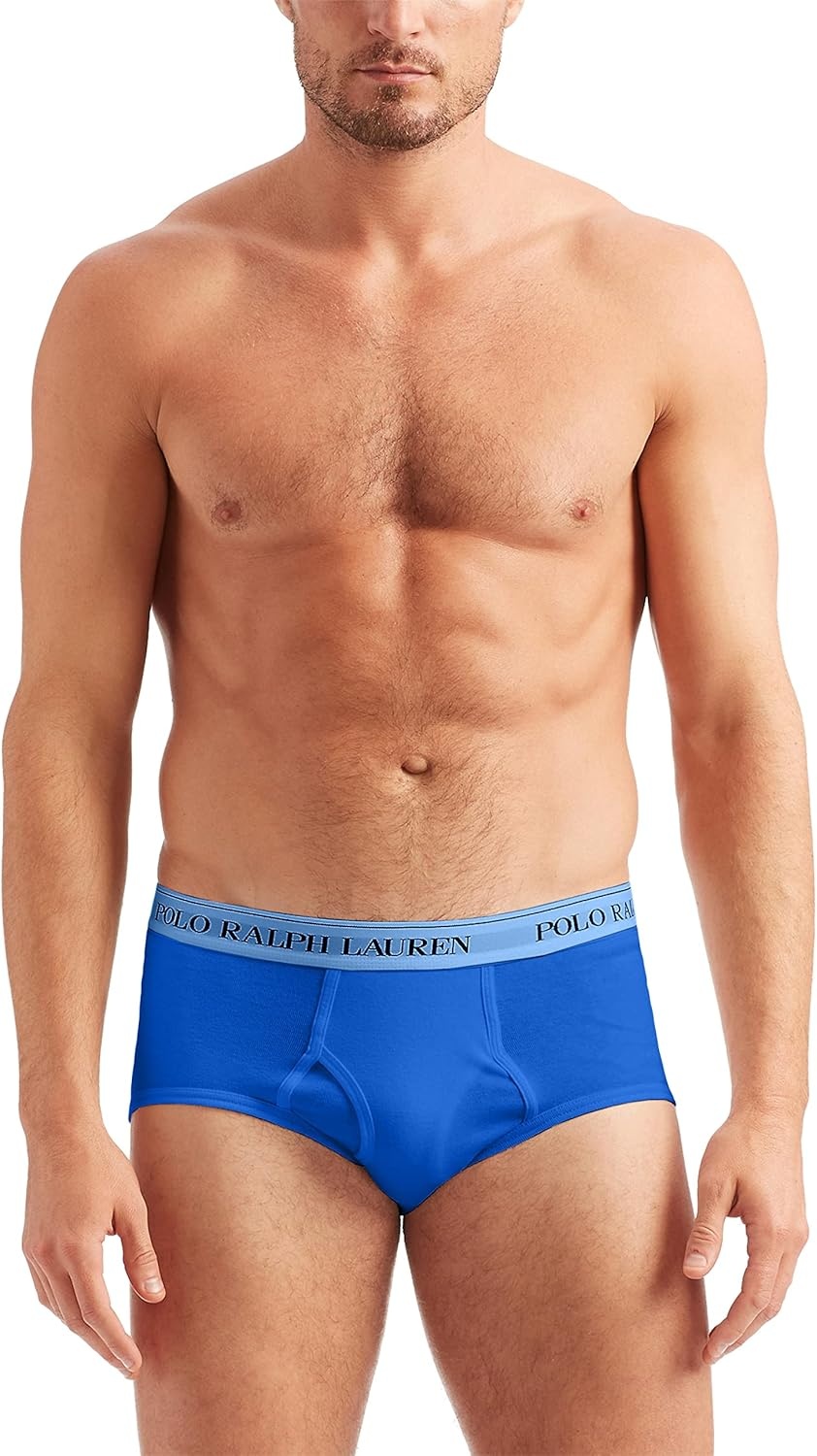 imagePOLO RALPH LAUREN Mens Classic Fit Cotton Briefs MultipacksRoyalBlueNavy 3 Pack