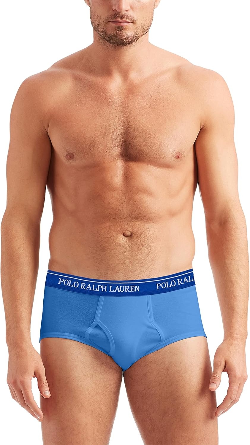 imagePOLO RALPH LAUREN Mens Classic Fit Cotton Briefs MultipacksRoyalBlueNavy 3 Pack