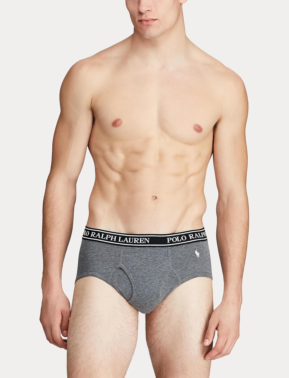 imagePOLO RALPH LAUREN Mens Classic Fit Stretch Briefs MultipackBlackWhite Andover HeatherWhite Charcoal HeatherWhite BlackWhite 4 Pack