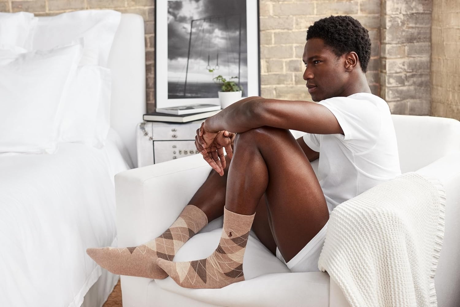 imagePOLO RALPH LAUREN Mens Egyptian Cotton Ribbed Dress Slack Crew Socks 1 Pair Pack Embroidered PonyBlack