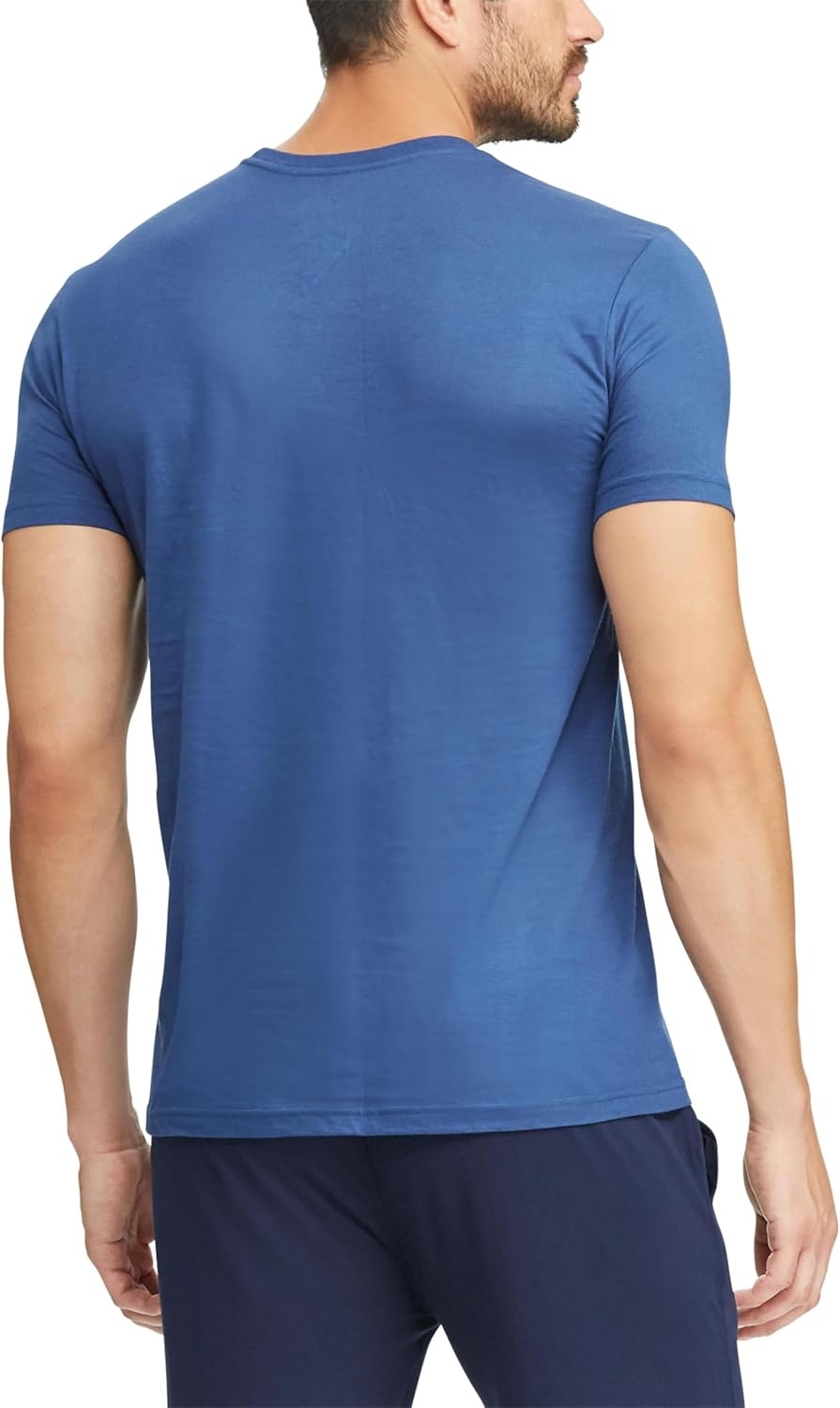 imagePOLO RALPH LAUREN Mens TShirt 3Pack Classic Mens Cotton Crewneck Shirts MoistureWicking Long Big amp TallAndover HeatherNavy BlueWhite NavyWhite 3 Pack