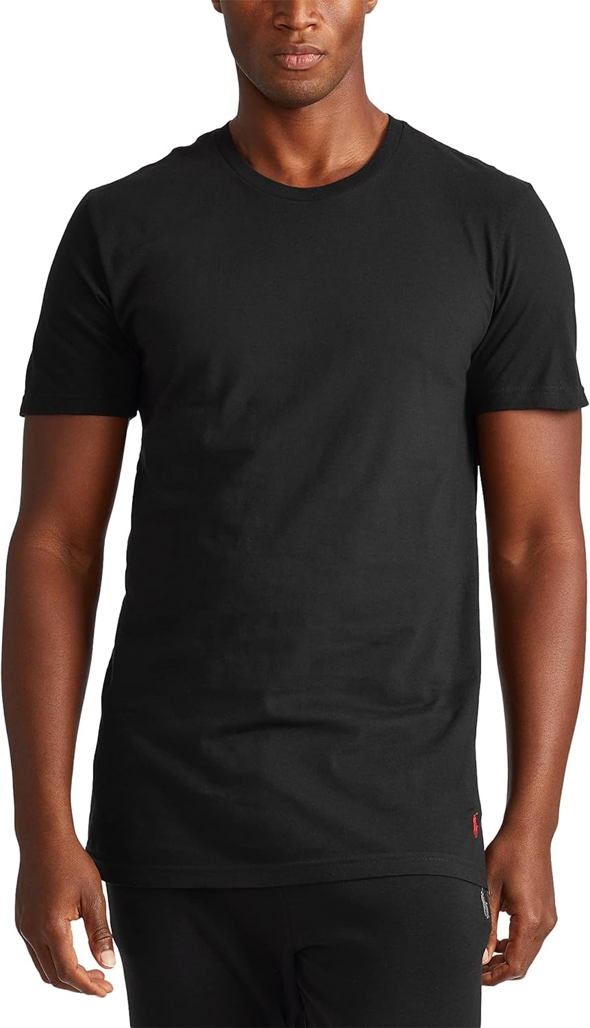 imagePOLO RALPH LAUREN Mens TShirt 3Pack Classic Mens Cotton Crewneck Shirts MoistureWicking Long Big amp TallAndover HeatherPolo Black Madison HeatherPolo Black Polo BlackRed 3 Pack