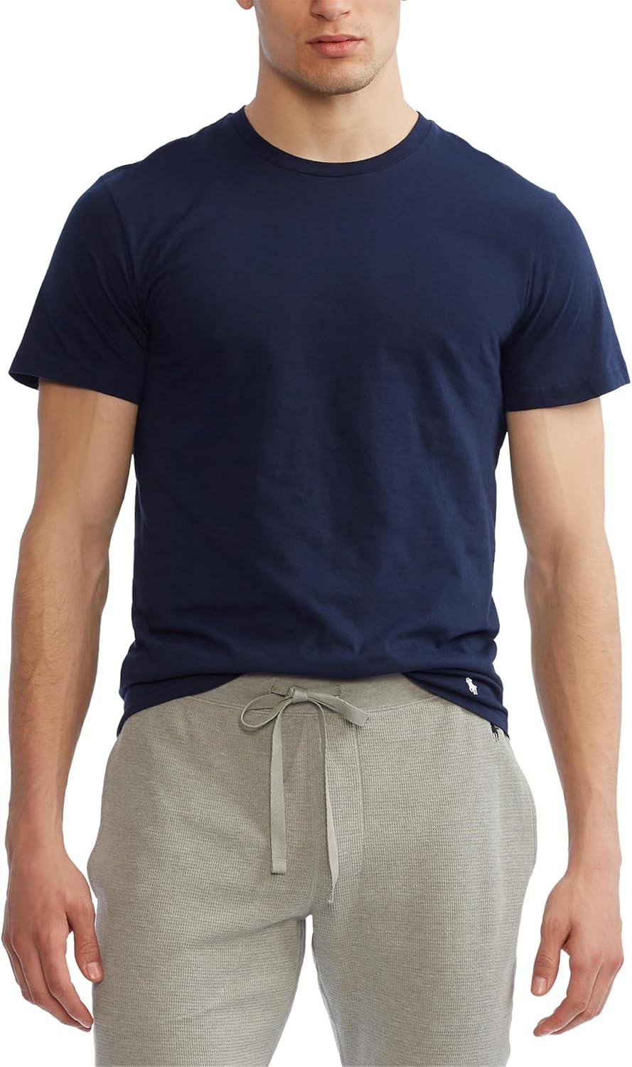 imagePOLO RALPH LAUREN Mens TShirt 3Pack Classic Mens Cotton Crewneck Shirts MoistureWicking Long Big amp TallNavyWhite WhiteNavy BlackWhite 3 Pack