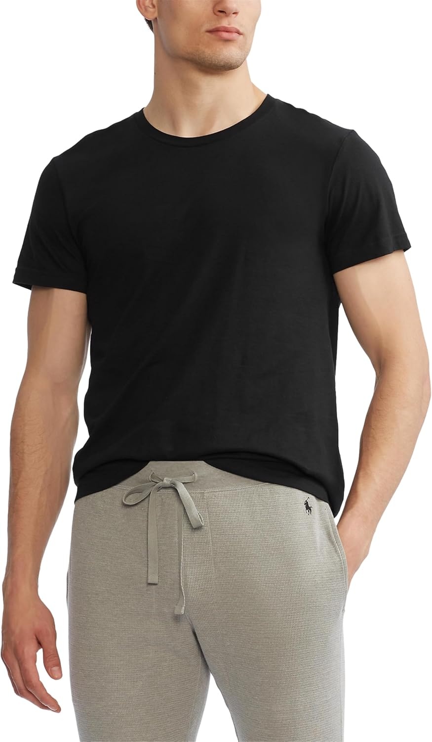 imagePOLO RALPH LAUREN Mens TShirt 3Pack Classic Mens Cotton Crewneck Shirts MoistureWicking Long Big amp TallNavyWhite WhiteNavy BlackWhite 3 Pack