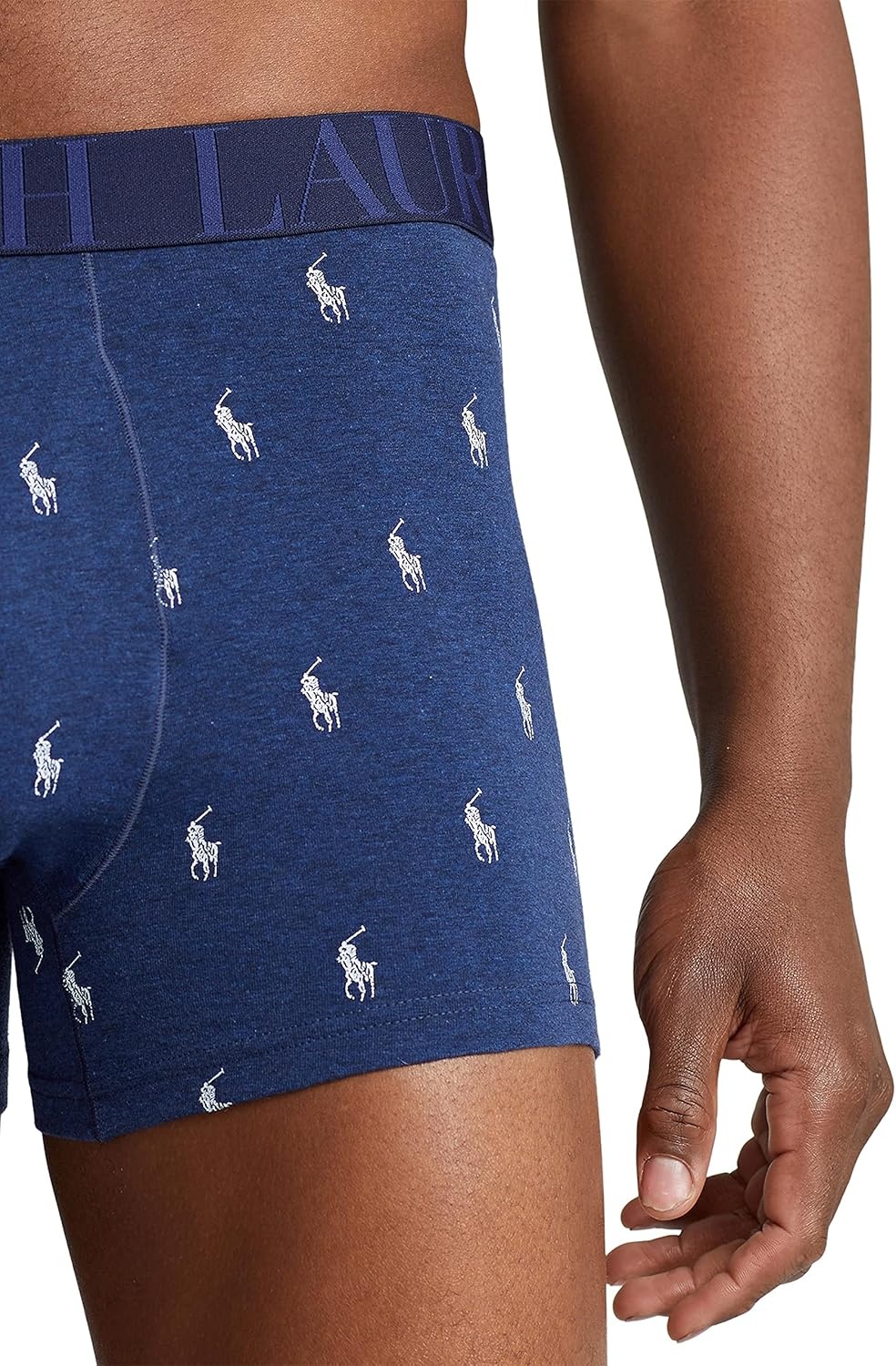 imagePOLO RALPH LAUREN Underwear Boxer Brief 3Pack Stretch Classic Fit Moisture Wicking Pouch Regular Trunk amp Long LegPale RoyalMonroeBlue Saturn
