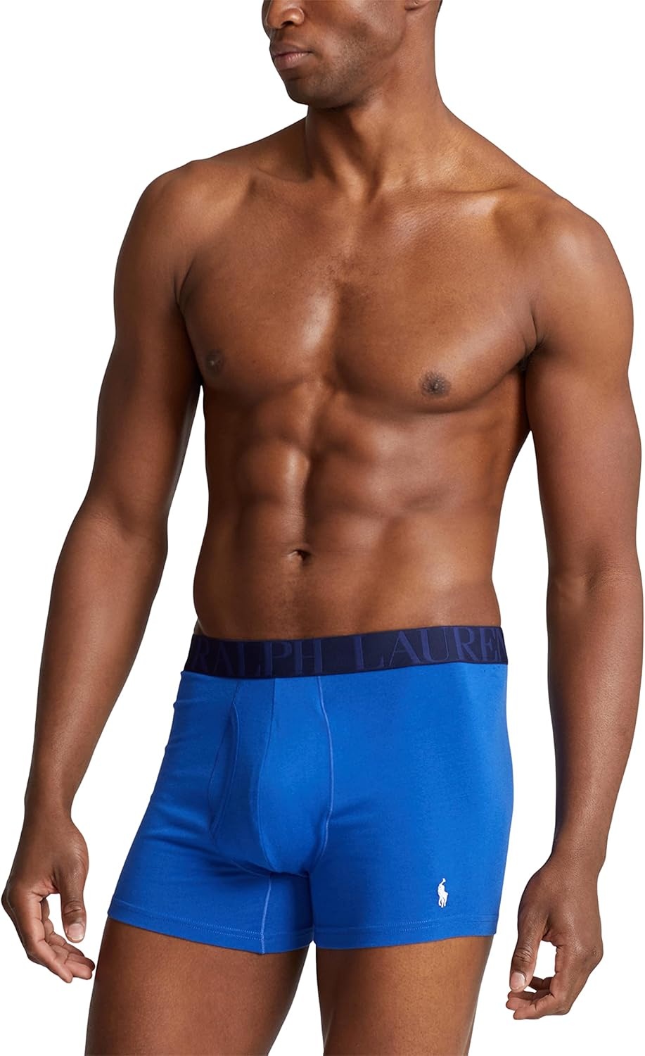imagePOLO RALPH LAUREN Underwear Boxer Brief 3Pack Stretch Classic Fit Moisture Wicking Pouch Regular Trunk amp Long LegPale RoyalMonroeBlue Saturn
