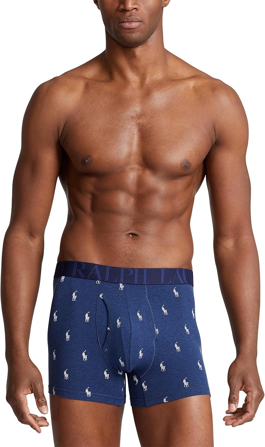 imagePOLO RALPH LAUREN Underwear Boxer Brief 3Pack Stretch Classic Fit Moisture Wicking Pouch Regular Trunk amp Long LegPale RoyalMonroeBlue Saturn
