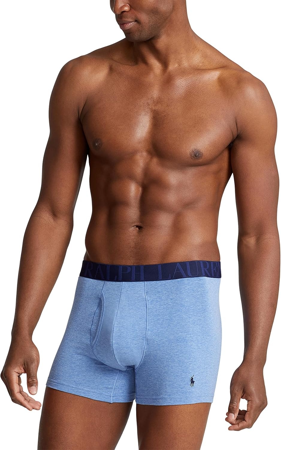 imagePOLO RALPH LAUREN Underwear Boxer Brief 3Pack Stretch Classic Fit Moisture Wicking Pouch Regular Trunk amp Long LegPale RoyalMonroeBlue Saturn