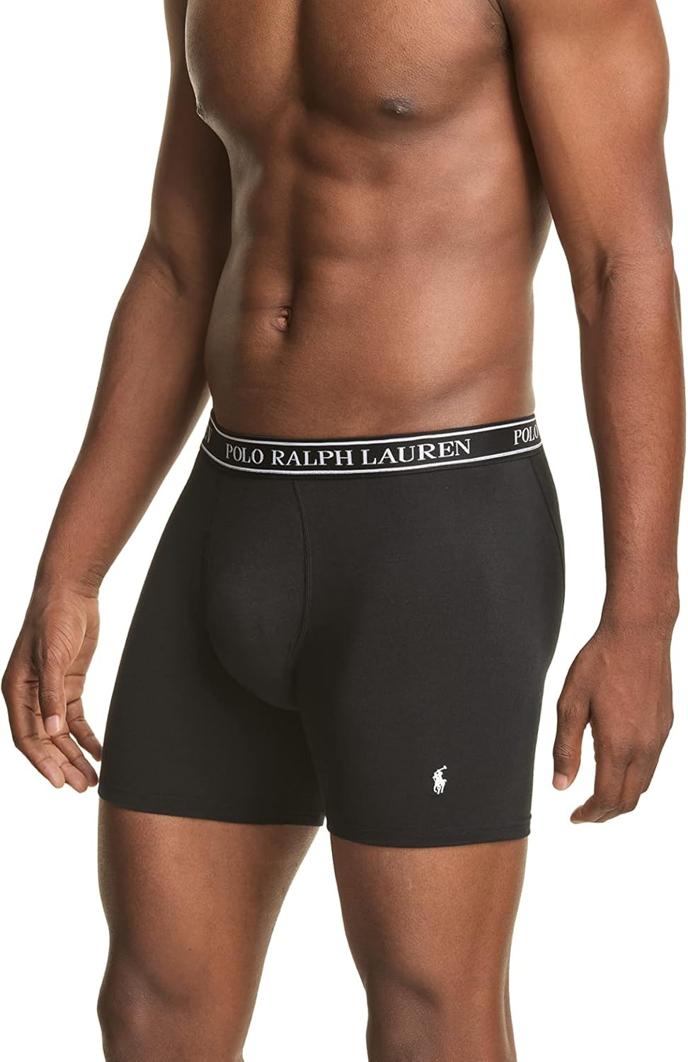 imagePOLO RALPH LAUREN Underwear Boxer Brief 3Pack Stretch Classic Fit Moisture Wicking Pouch Regular Trunk amp Long LegPolo BlackWhite 3 Pack