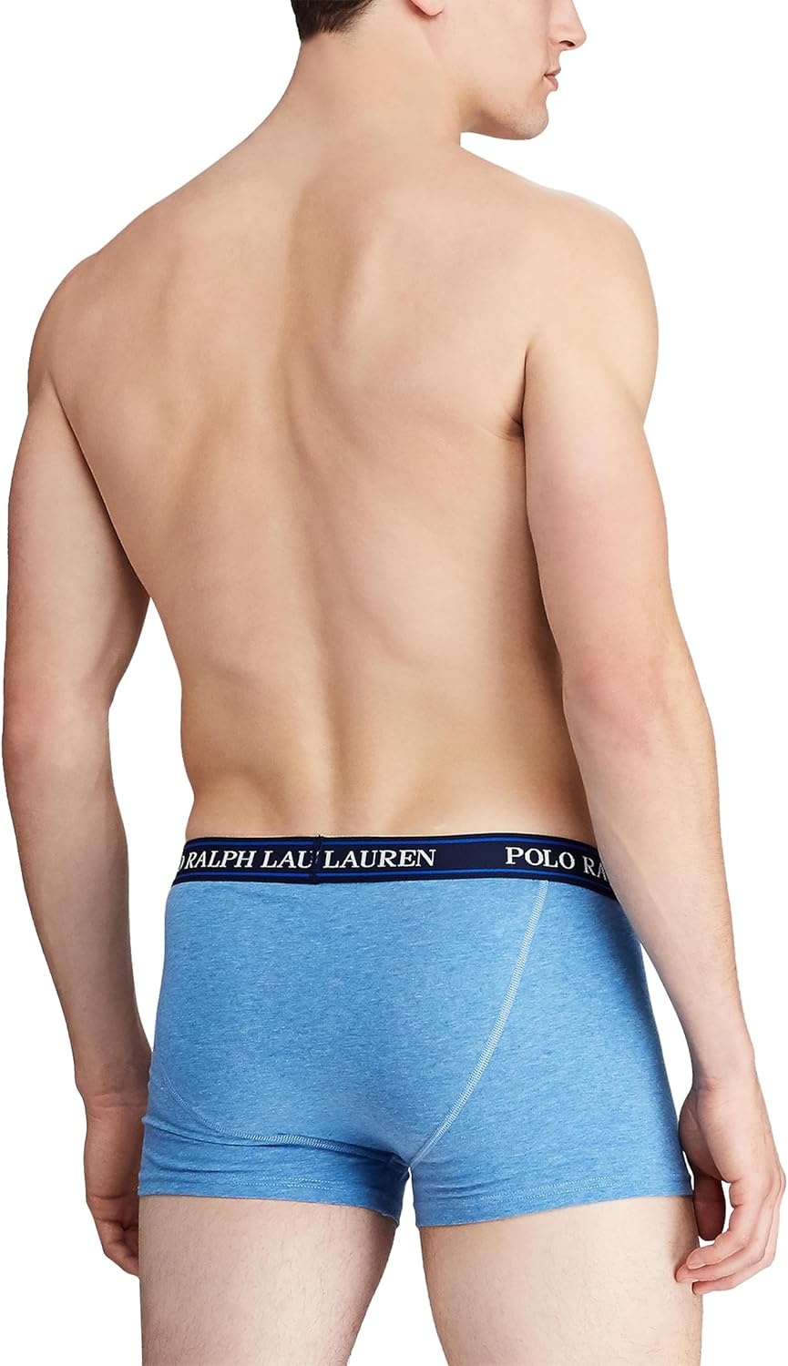 imagePOLO RALPH LAUREN Underwear Boxer Brief 3Pack Stretch Classic Fit Moisture Wicking Pouch Regular Trunk amp Long LegRoyal Heather Blue HeatherBlue 3 Pack