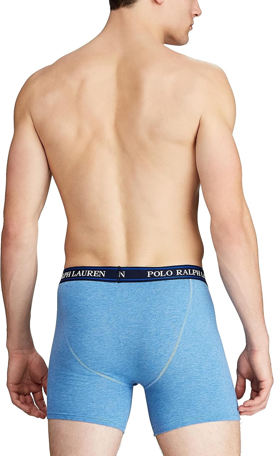 imagePOLO RALPH LAUREN Underwear Boxer Brief 3Pack Stretch Classic Fit Moisture Wicking Pouch Regular Trunk amp Long LegRoyal Heather Blue HeatherBlue 3 Pack
