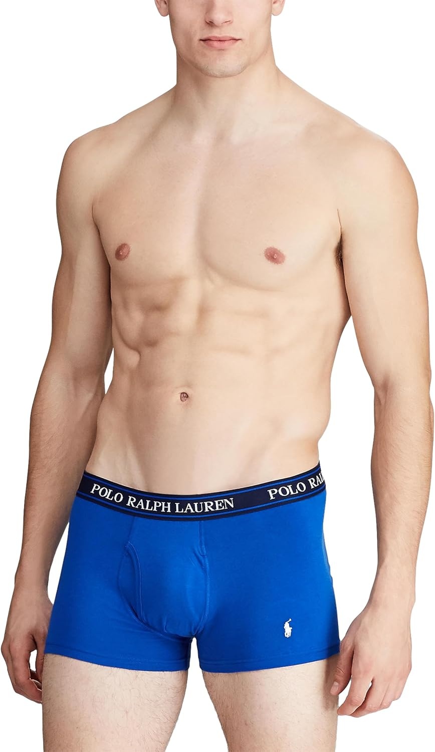 imagePOLO RALPH LAUREN Underwear Boxer Brief 3Pack Stretch Classic Fit Moisture Wicking Pouch Regular Trunk amp Long LegRoyal Heather Blue HeatherBlue 3 Pack