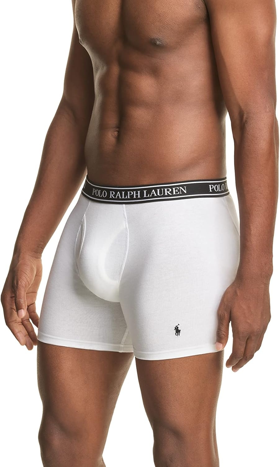 imagePOLO RALPH LAUREN Underwear Boxer Brief 3Pack Stretch Classic Fit Moisture Wicking Pouch Regular Trunk amp Long LegWhitePolo Black 3 Pack