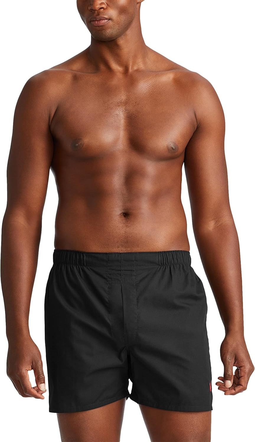 imagePOLO RALPH LAUREN Underwear Boxers Pack 3Pack Classic Fit Cotton Woven Mens Underwear Big amp Tall AvailbleBengal StripeStockton PlaidPolo Black
