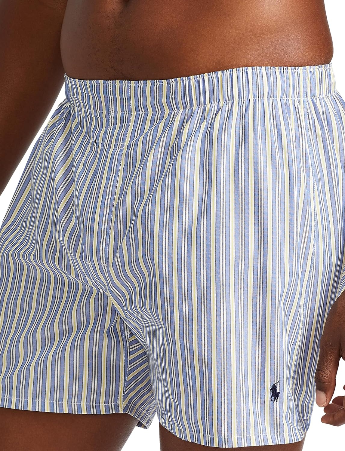 imagePOLO RALPH LAUREN Underwear Boxers Pack 3Pack Classic Fit Cotton Woven Mens Underwear Big amp Tall AvailbleRimini StripeMuller PlaidCruise Navy