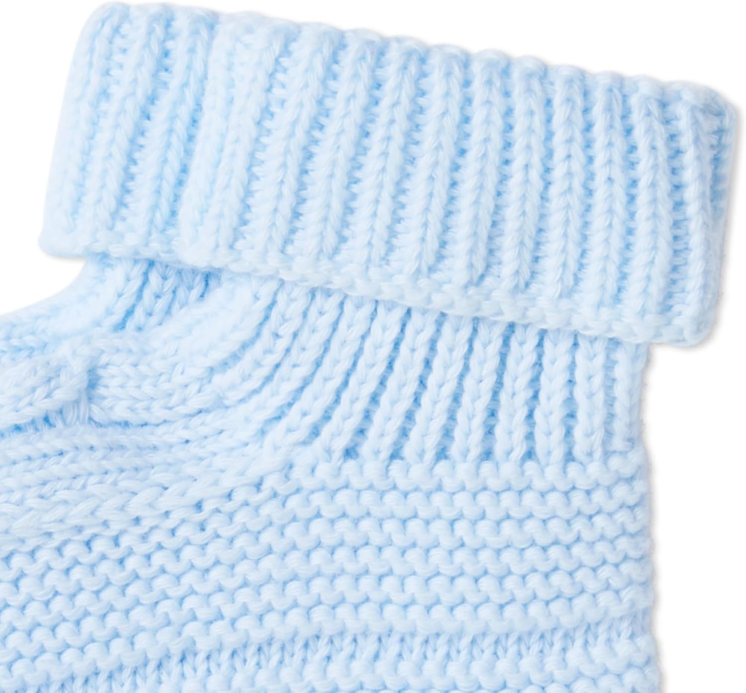 imagePOLO RALPH LAUREN Unisexbaby Babys Bootie with Cable 1 Pair Pack Soft Cotton ComfortSoft Blue