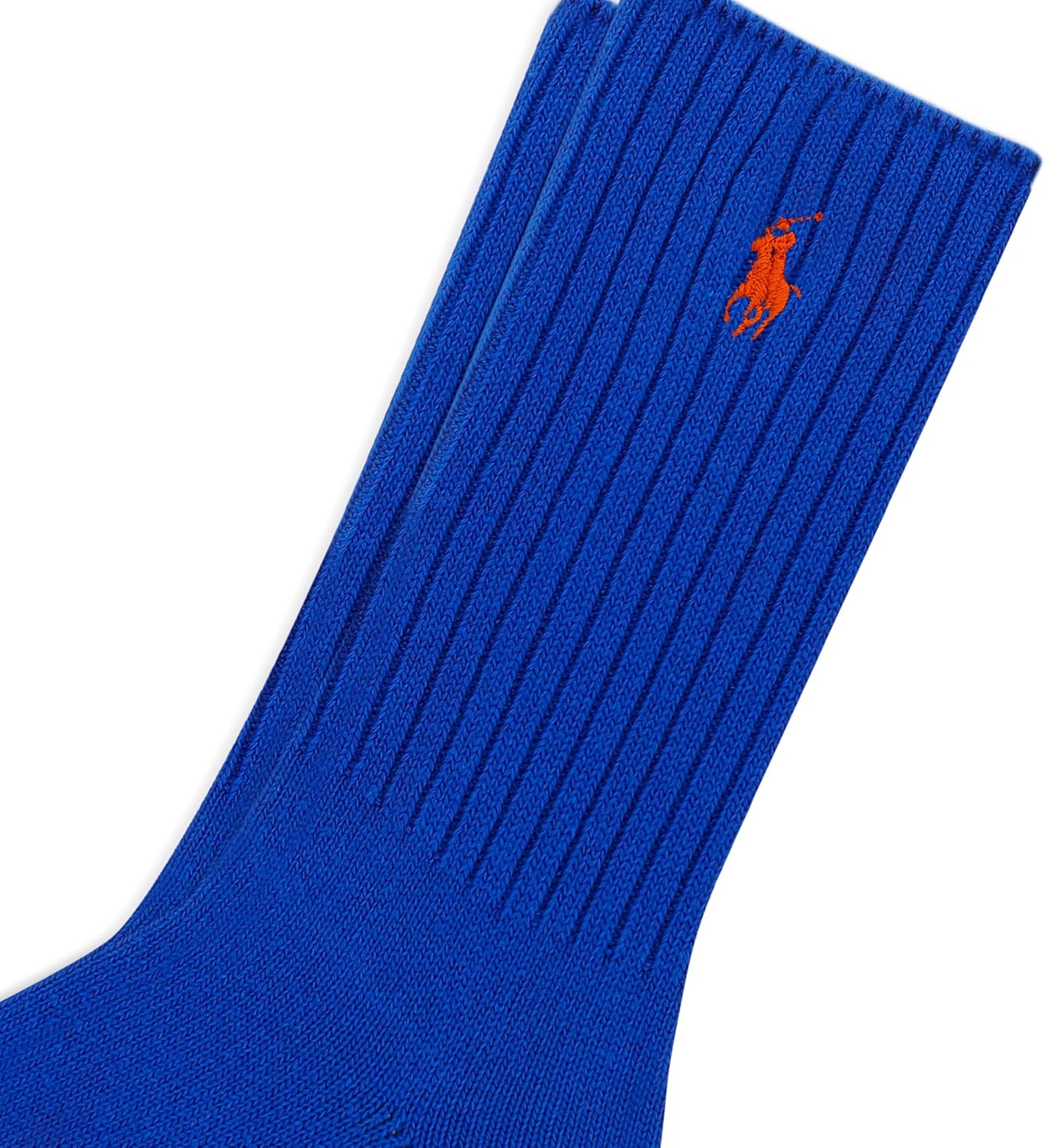 imagePOLO RALPH LAUREN Womens Casual Solid Color Crew Socks 1 Pair Combed Cotton ComfortBlue