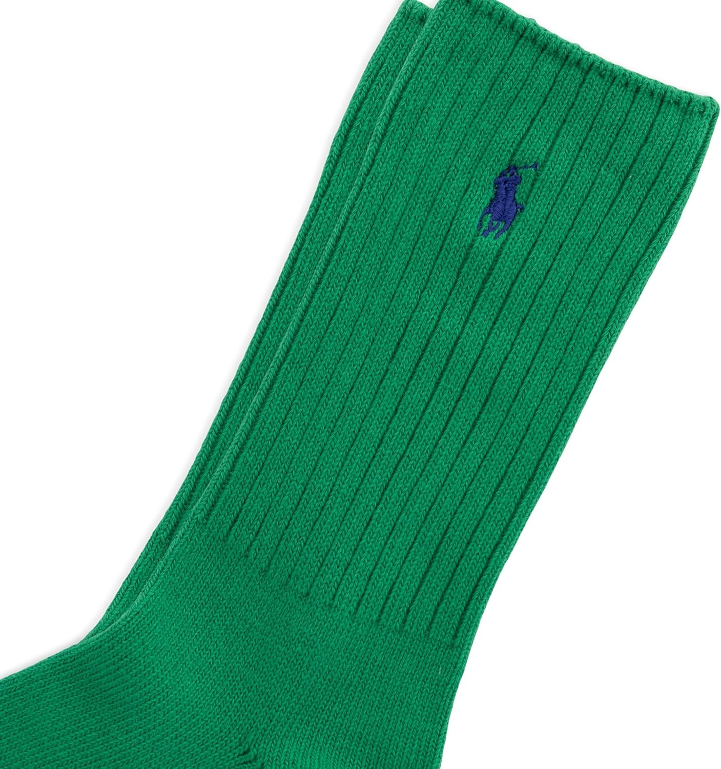 imagePOLO RALPH LAUREN Womens Casual Solid Color Crew Socks 1 Pair Combed Cotton ComfortBright Green